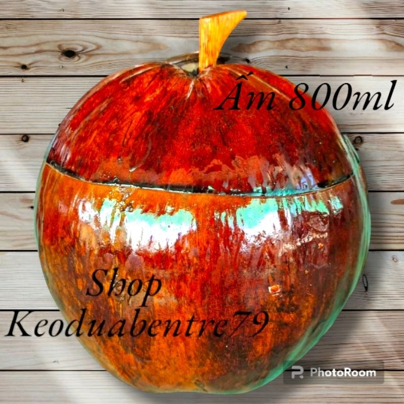 Coconut shell keeps tea pot warm (colored gloss paint, 0.8 liter ...
