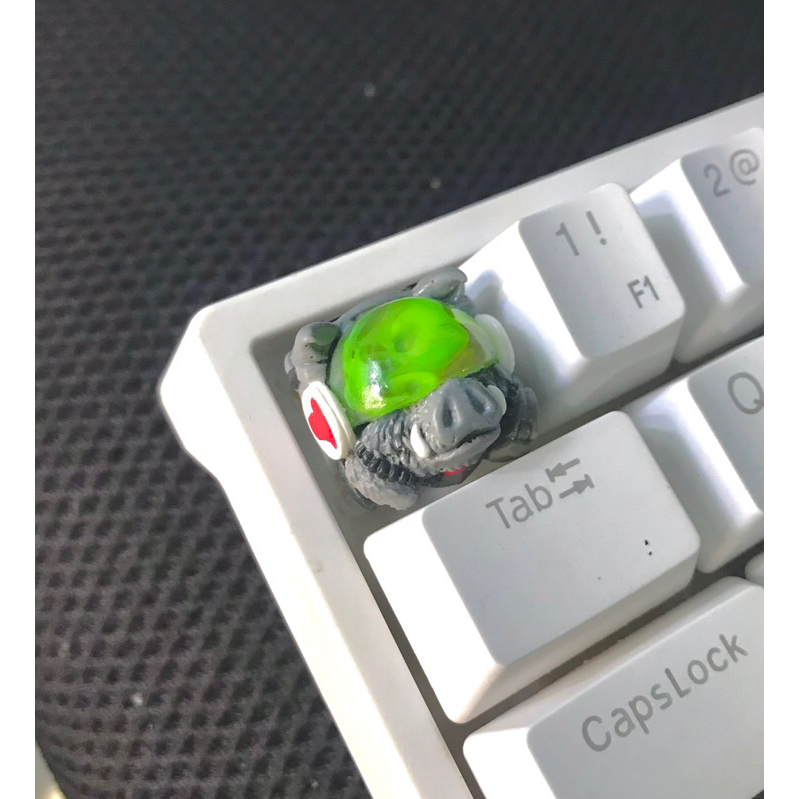Gray leaf Pocus resin Keycap decorates gaming mechanical keyboard ...