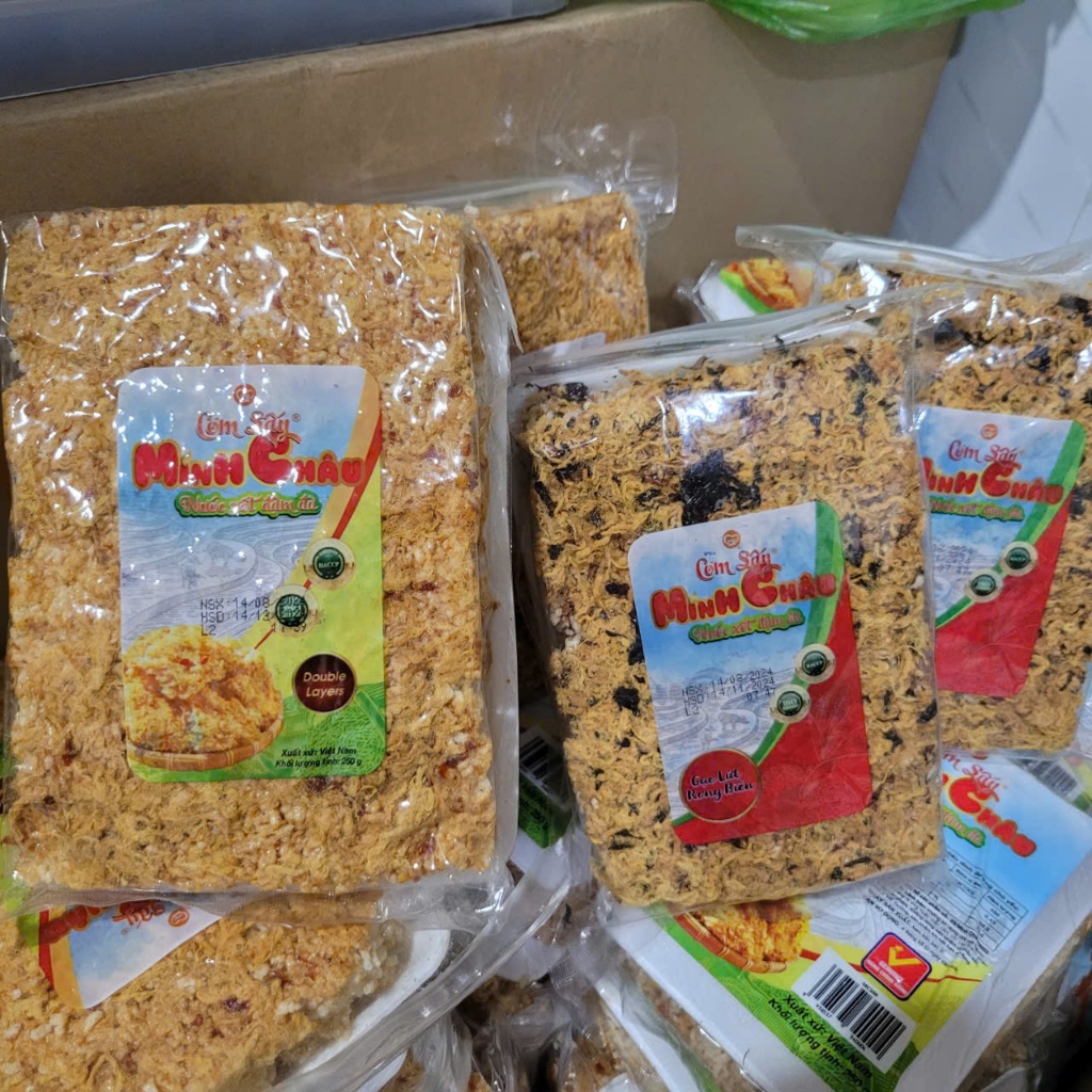 Minh Chau dried rice 250gr pack - Scorched Rice Meat Floss /Seaweed ...
