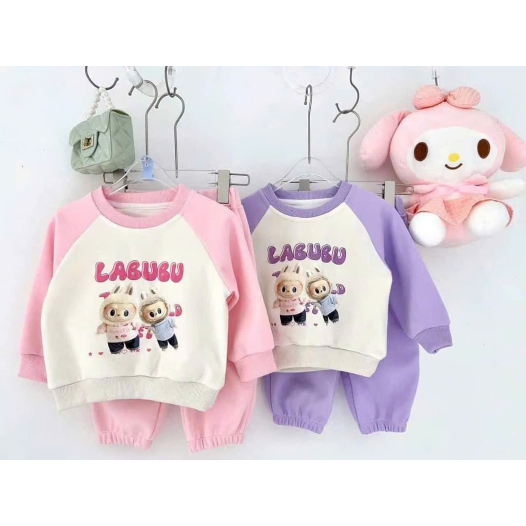 Autumn-winter set for girls 2024 with cute labu print and fish skin ...