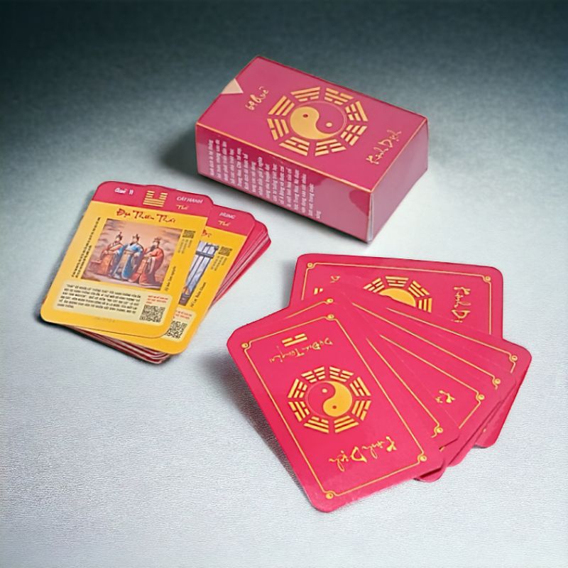 Red.sci I Ching 64 hexagram card set - compact, high-quality plastic ...