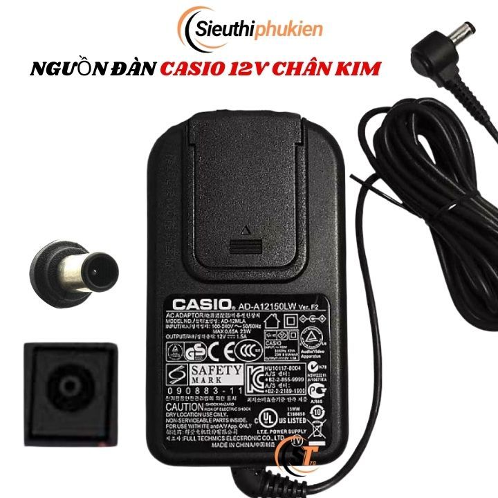 Adaptador De Corriente Para Teclados Casio CTK-6000, CTK-7000, WK-6500 - 12V, Reemplazo De AD-A12150LW