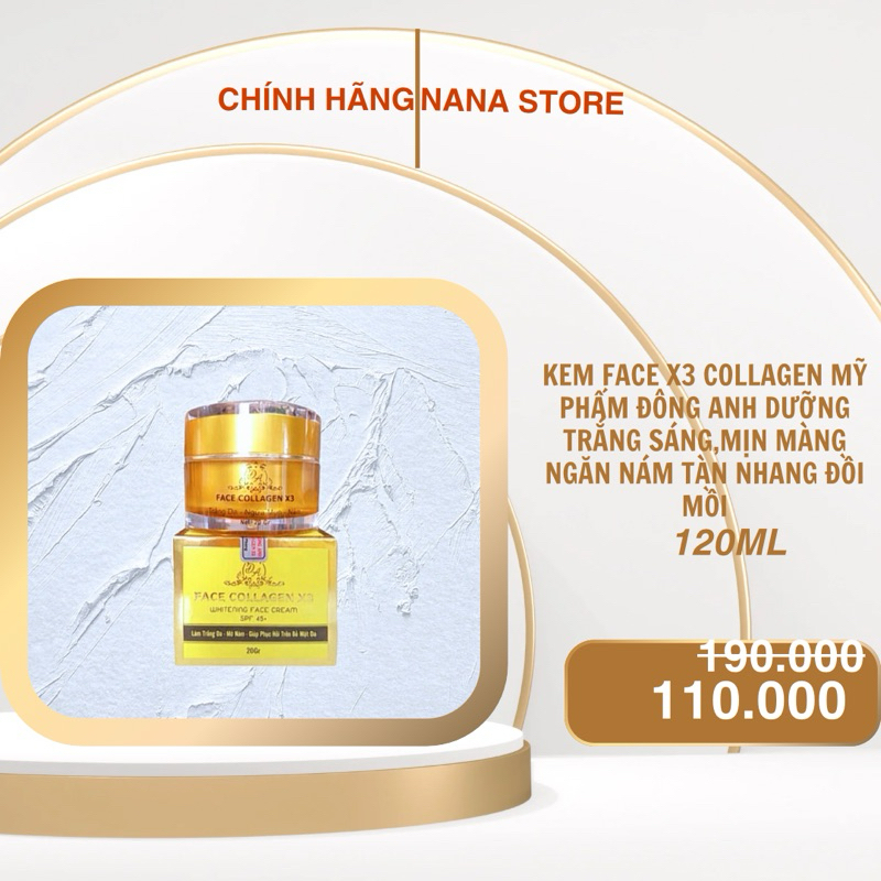 [Standard Store]genuine Dong Anh Cosmetics X3 Collagen Face Cream 20G