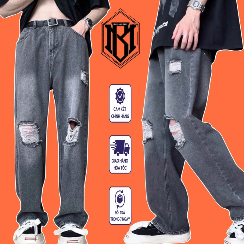 Top Models of Baggy Men's JEANS, Wash Basic Men's Straight Leg JEANS Made  of High Quality Denim MY BRAND JEANS B68