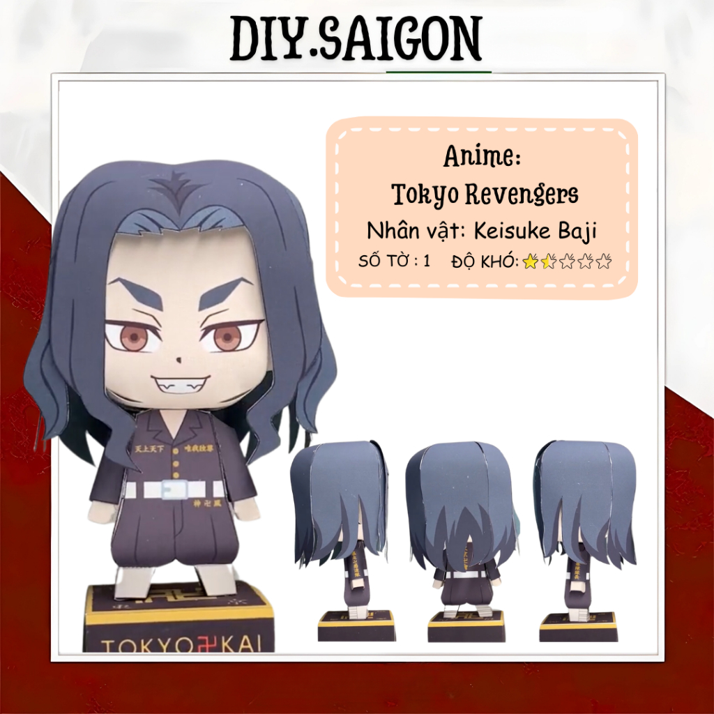 [Tokyo Revengers] - Keisuke Baji Anime Paper Model | Shopee Malaysia