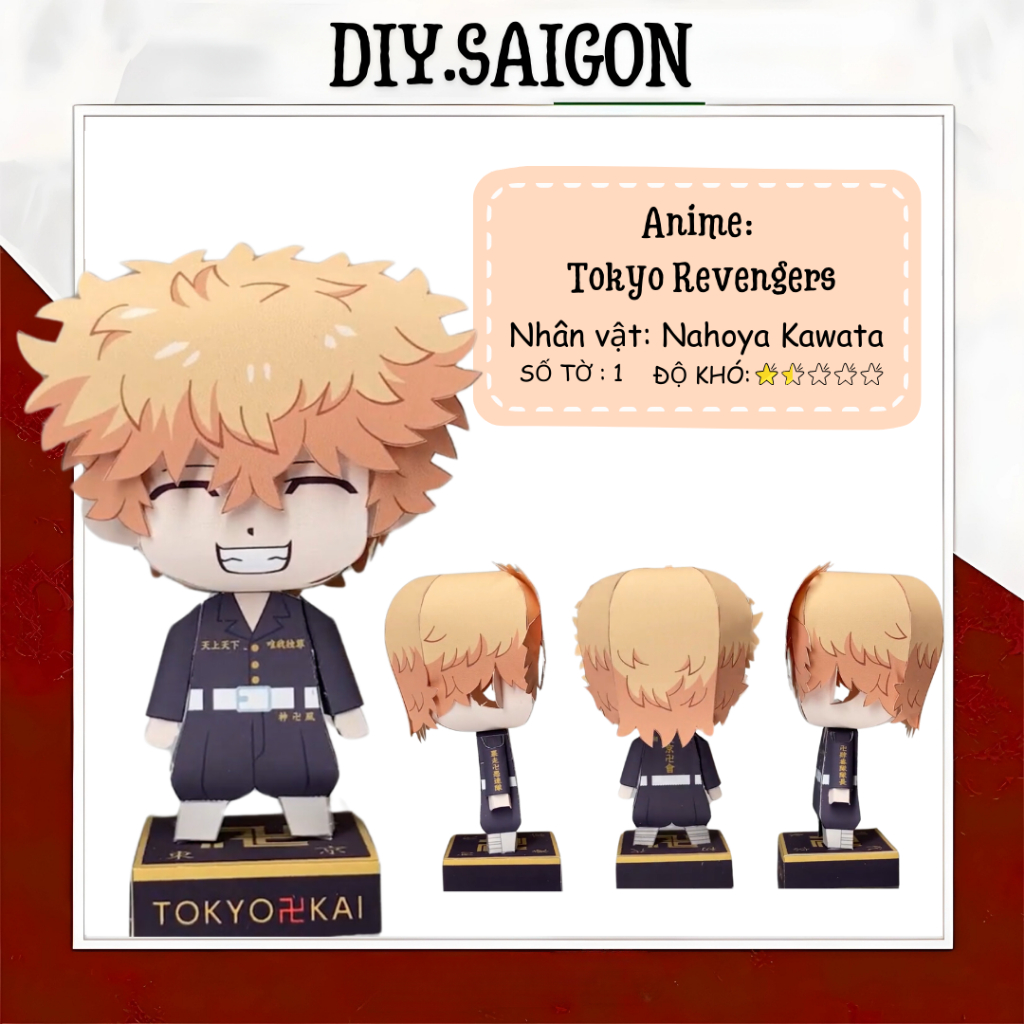 [Tokyo Revengers] - Anime Paper Model Chibi Nahoya Kawata | Shopee Malaysia
