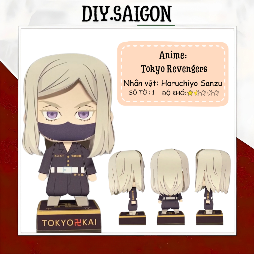 [Tokyo Revengers] - Anime Paper Model Chibi Haruchiyo Sanzu | Shopee ...