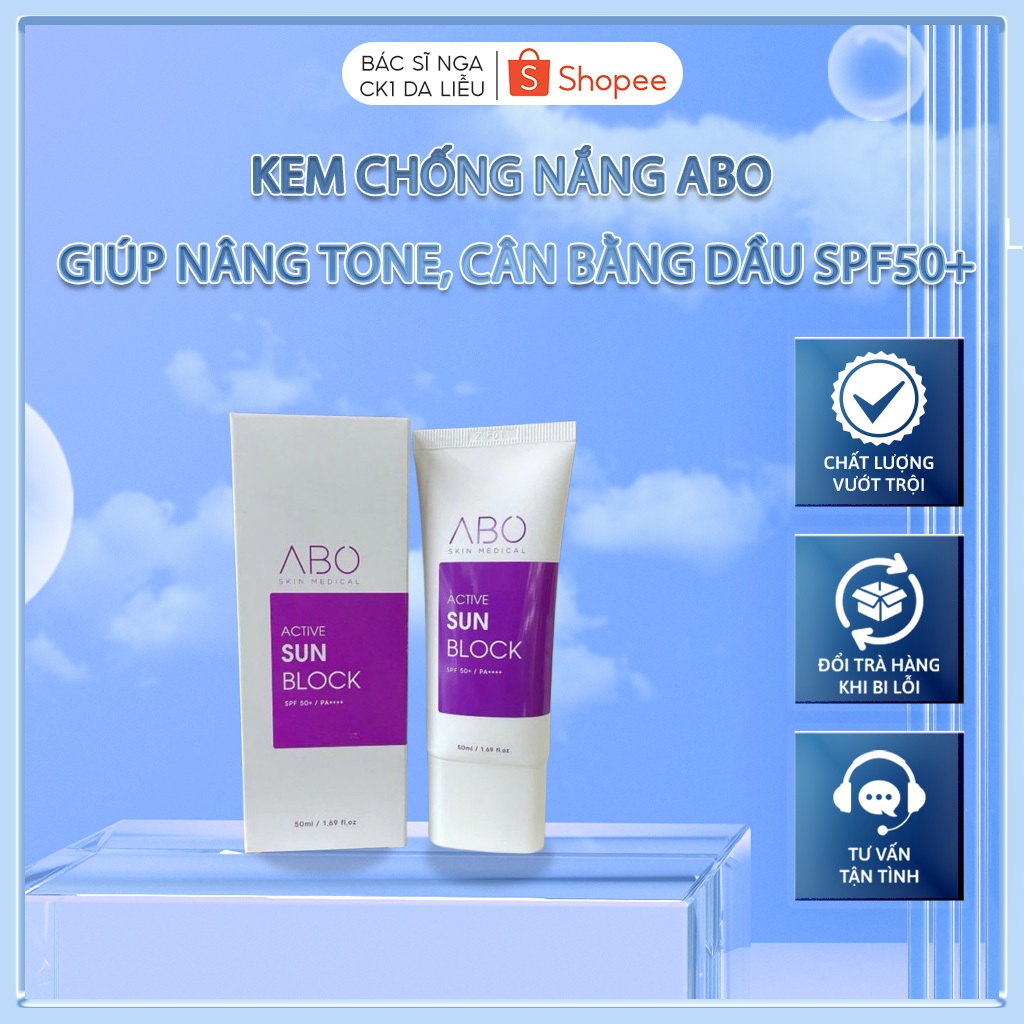 [GENUINE] Abo sunscreen helps tone and balance oil SPF50+ PA+++ 50ml ...