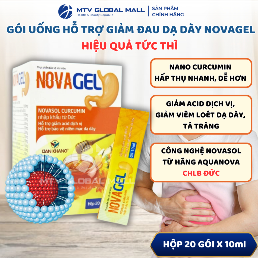 Novacurmin Novagel Dan Khang Drink Pack Supports Pain Relief and ...