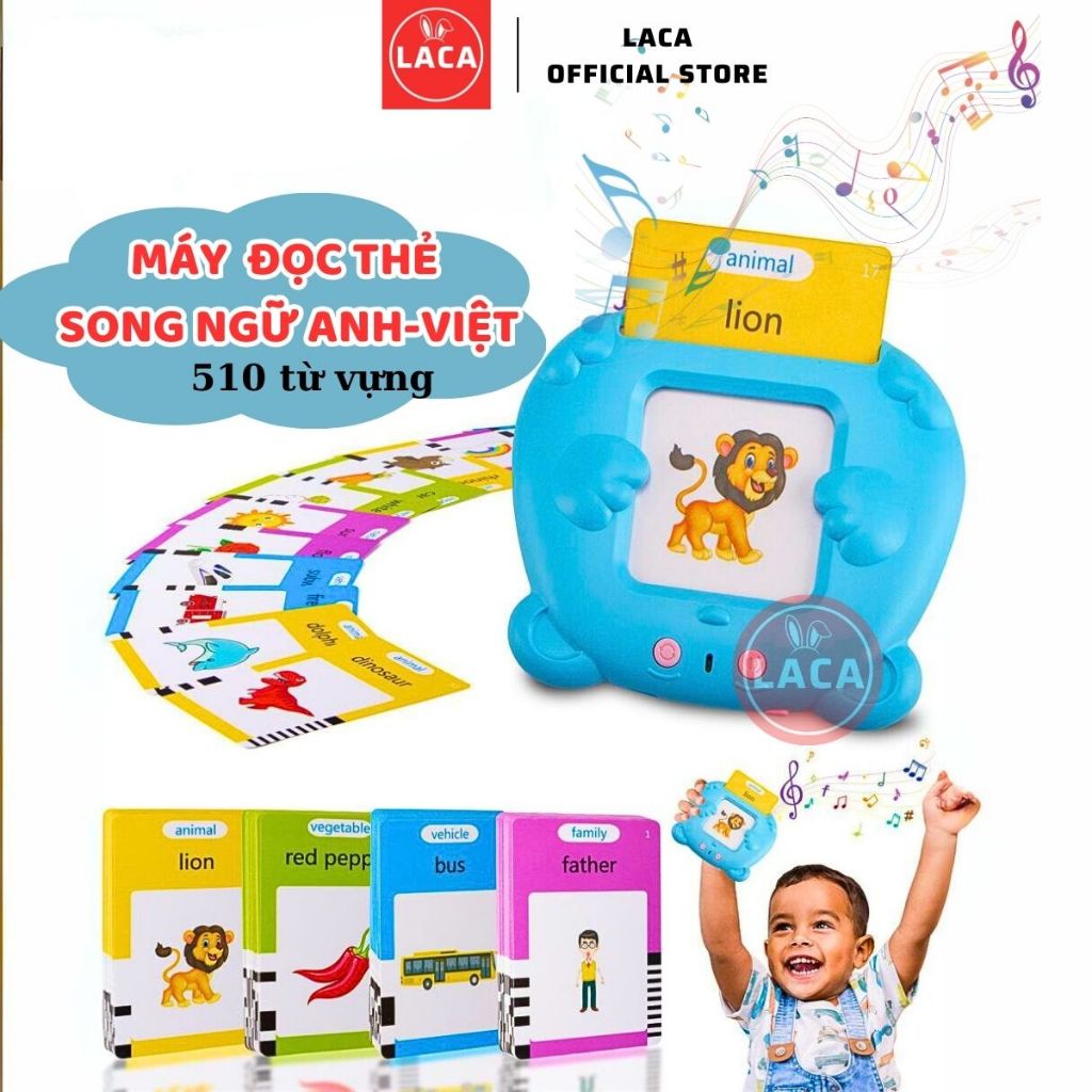 Smart learning cards for children, bilingual English-Vietnamese card ...