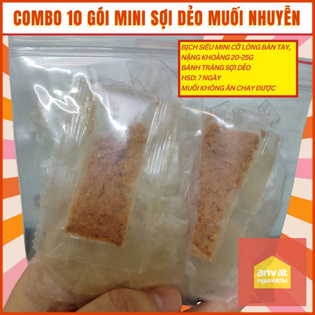 Combo of 10 packs of MINI rice paper with pureed salt - Delicious ...