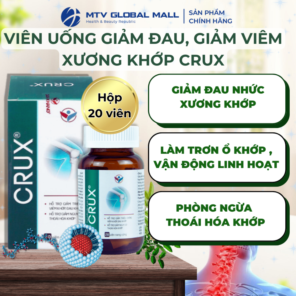 Crux Dan Khang Bone and Joint Supplement Pills Help Relieve Joint Pain
