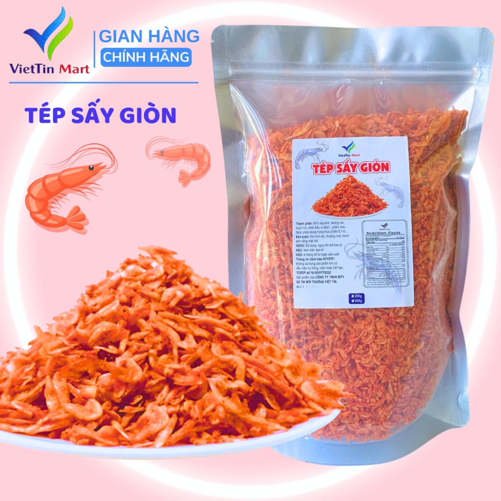 Crispy dried shrimp (crispy dried shrimp) seasoned with Viettin Mart ...