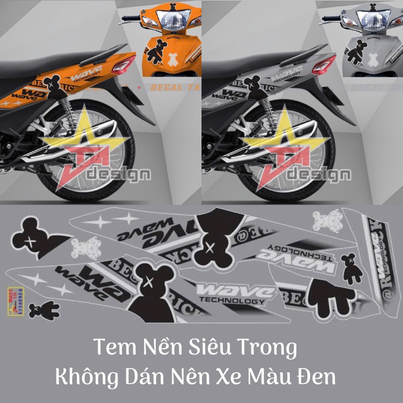 Wave Alpha 110-100 and 50cc car stickers, BACKGROUND IN Bearbrick ...