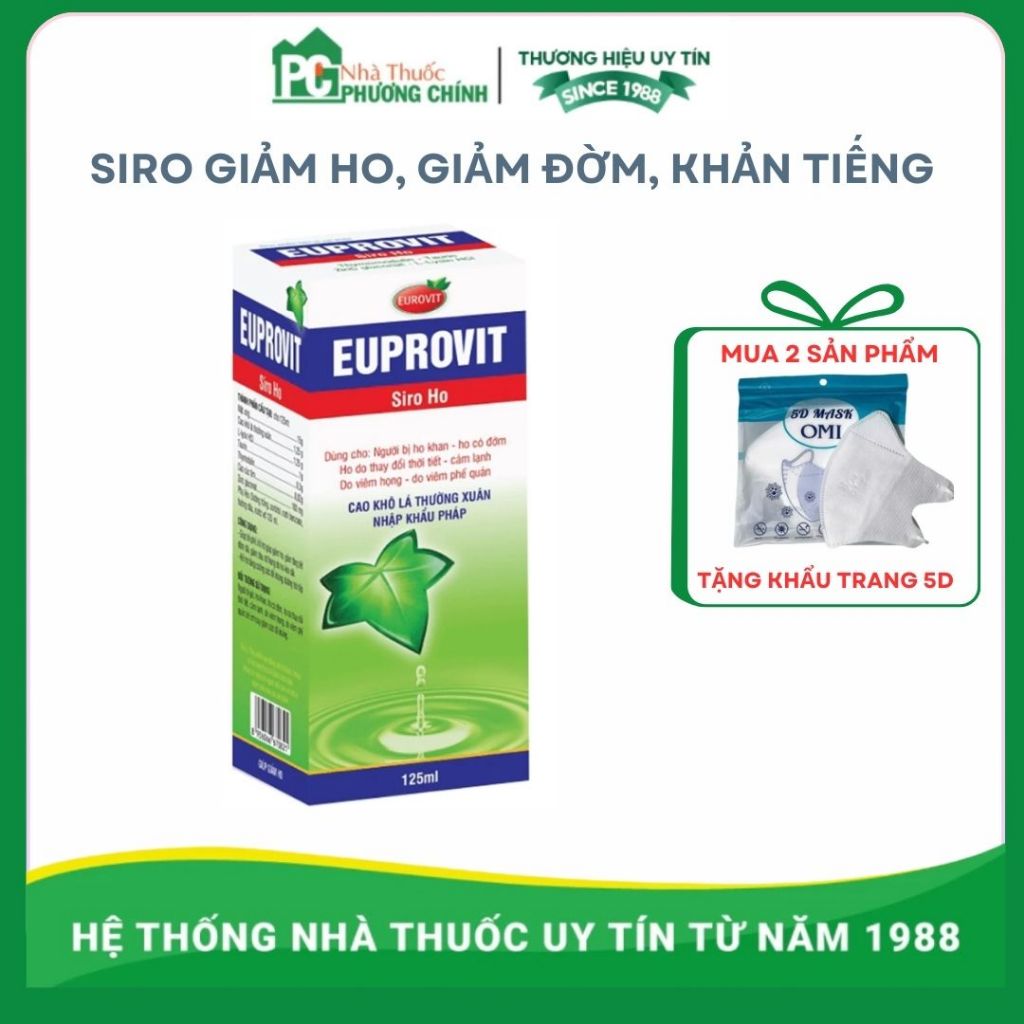 Euprovit Eurovit Cough Syrup Helps Relieve Dry Cough, Cough with Phlegm