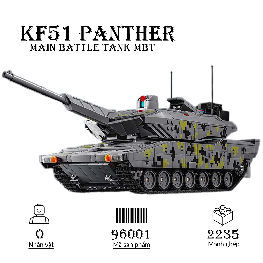 KF51 Panther tank Assembly Toy, 12Go 96001 Main battle tank, Smart ...