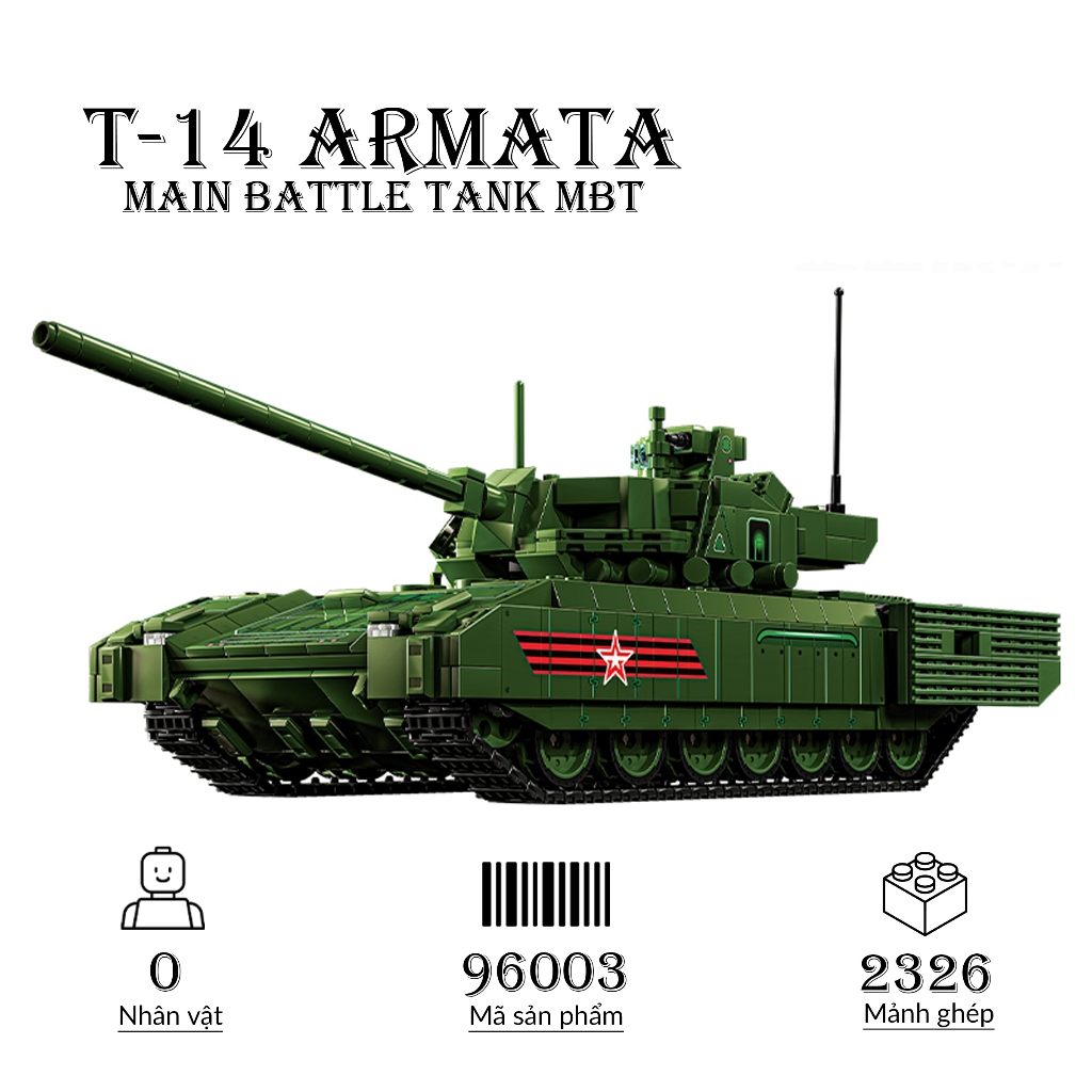 T-14 Armata tank Assembly Toy, 12Go 96003 Smart puzzle, Main battle ...