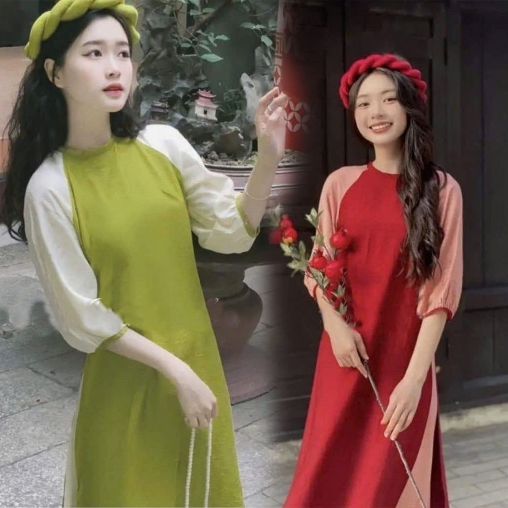 Sleeveless ao dai hotsell