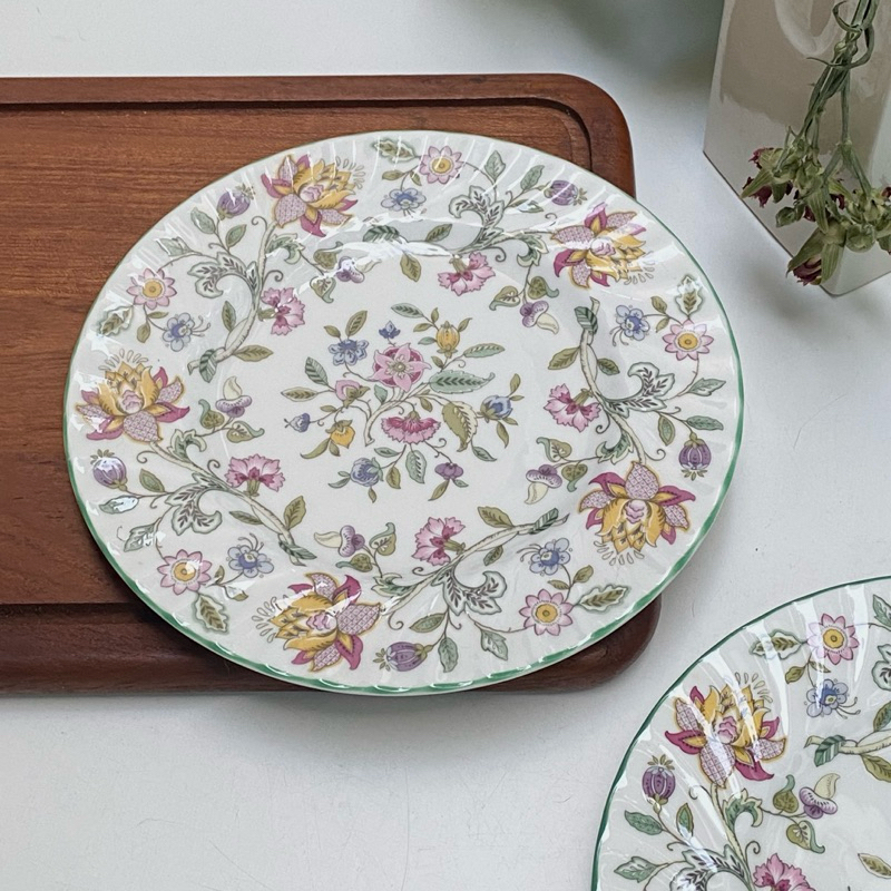 HADDON HALL PATTERN FLAT PLATE MINTON BRAND MADE IN ENGLAND | Shopee ...