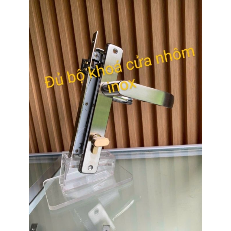 Stainless steel aluminum door lock with chamfered edges, complete set ...