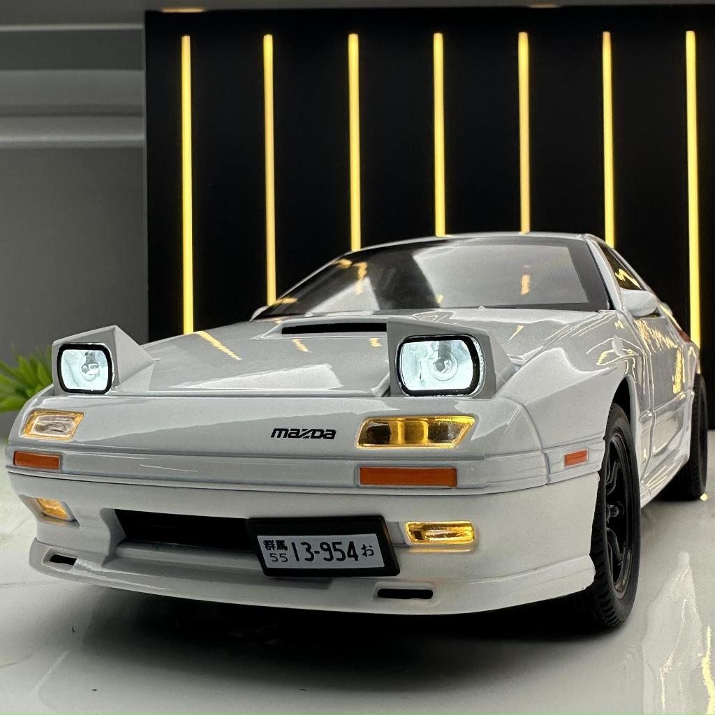 Mazda RX7 metal car model, scale 1:24, blinking eyes with lights ...