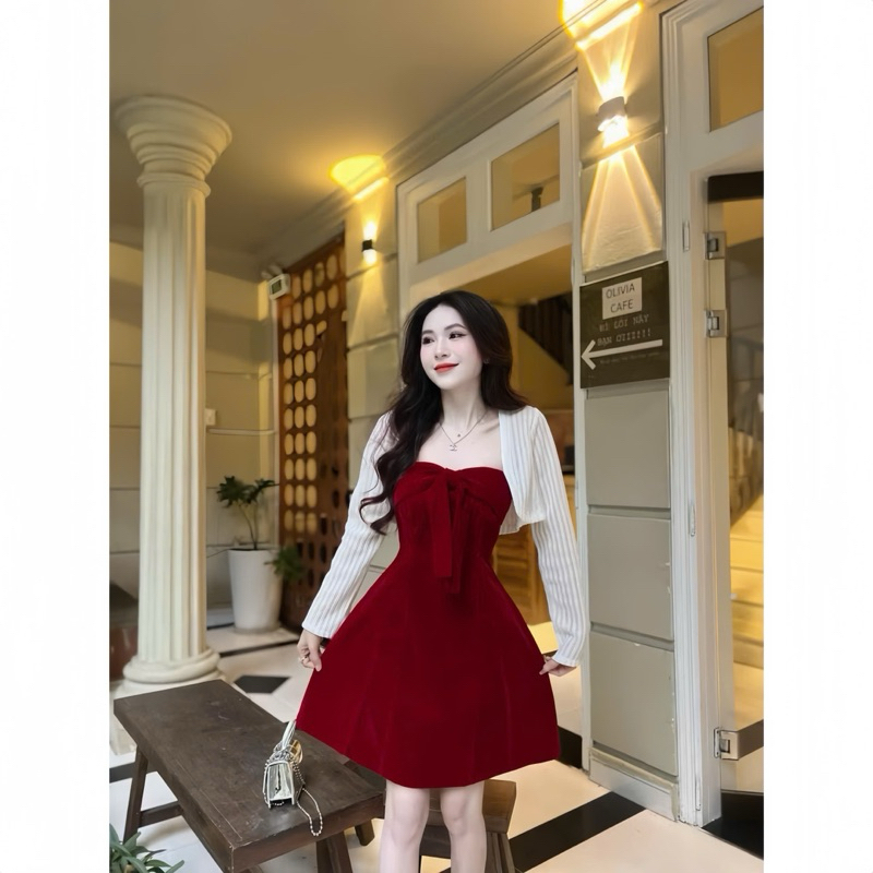 white christmas dresses Red 1950s Christmas Off-Shoulder Velvet Dress