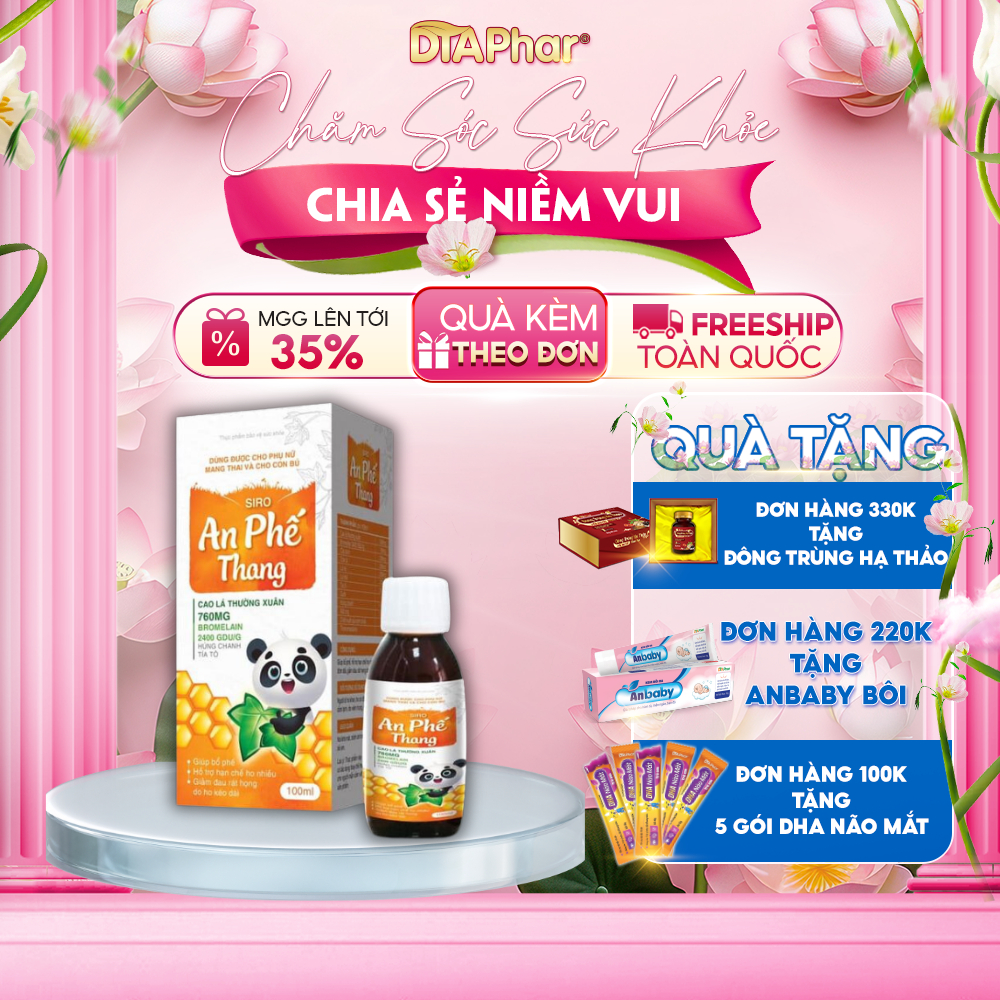 An Phe Thang cough syrup helps nourish the lungs, limit excessive