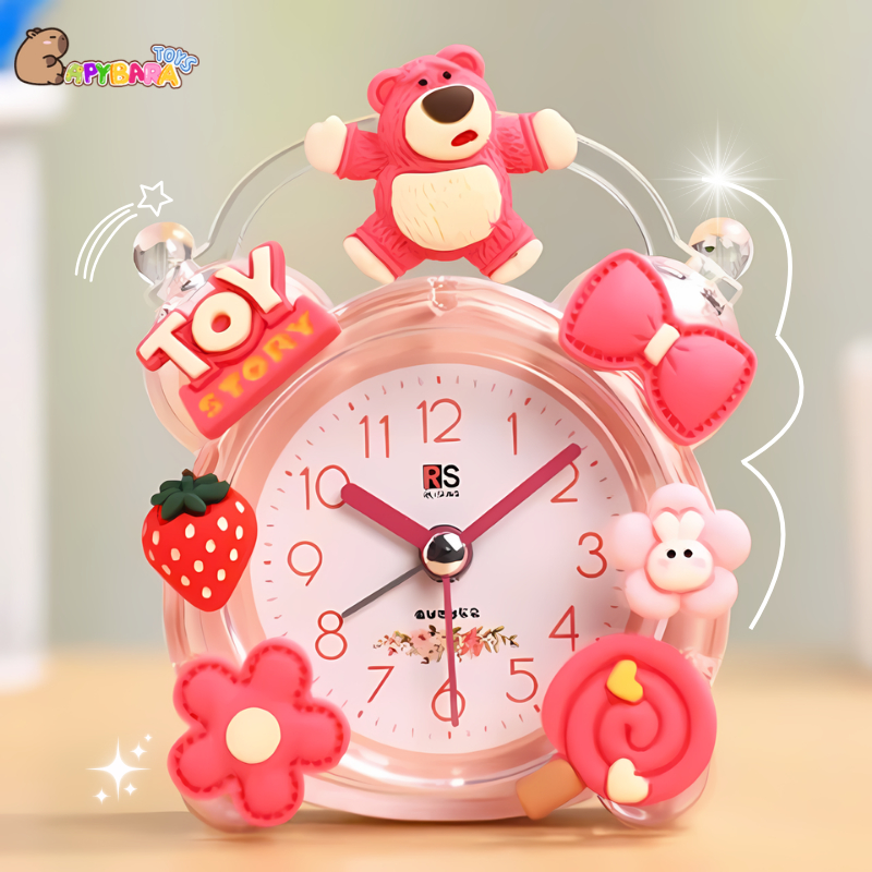 Diy Mini Desktop Alarm Clock Doraemon, Lotso Strawberry Bear, Hello ...