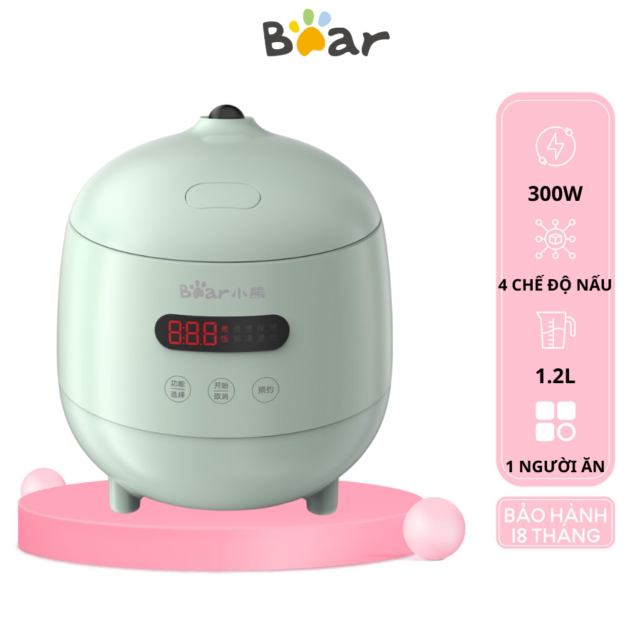 Bear DFB-B12L5 multi-function 1.2L rice cooker (0.3L inner pot) For 1 ...