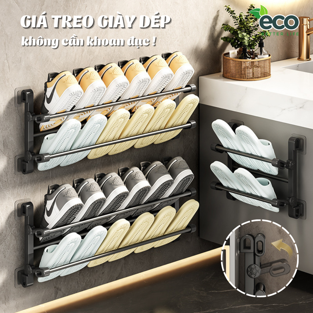 Eco Multifunctional Wall Mounted Slipper Rack, Convenient Folding ...