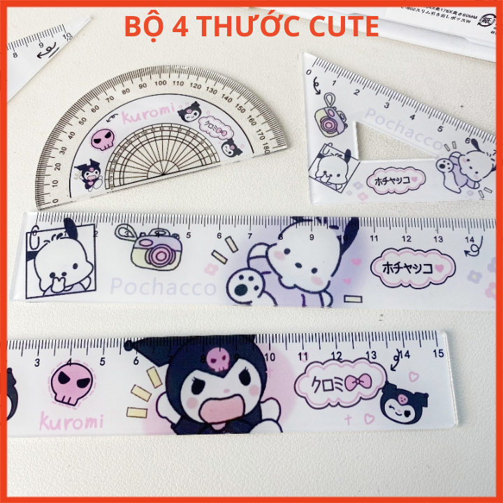 Set of 4 eke sanrio capy bara shin rulers and many other cartoon ...