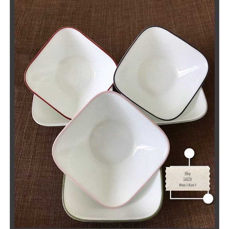Corelle USA - Color Line - Square Bowl 2323 - 650ml (6 Colors) | Shopee ...
