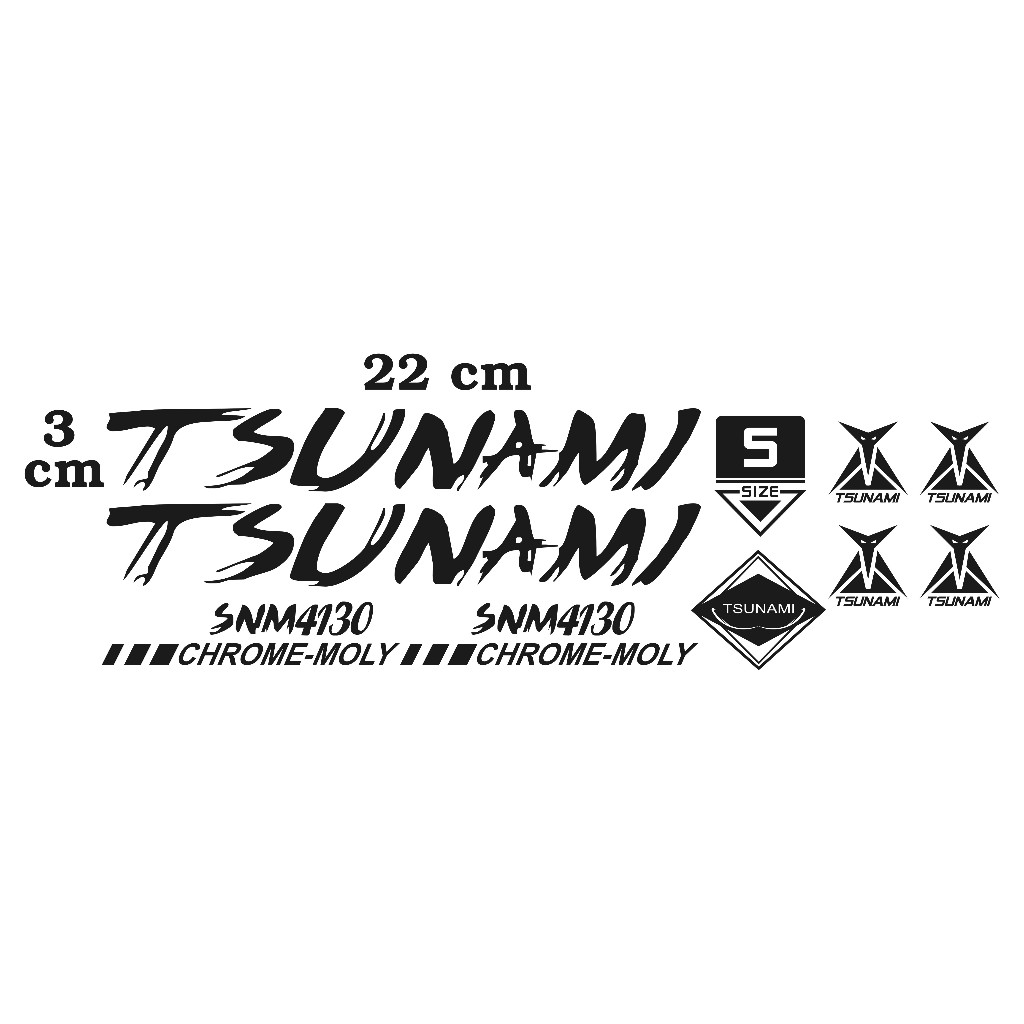 Tasunami SNM 4130 sticker for bicycle frame | Shopee Malaysia