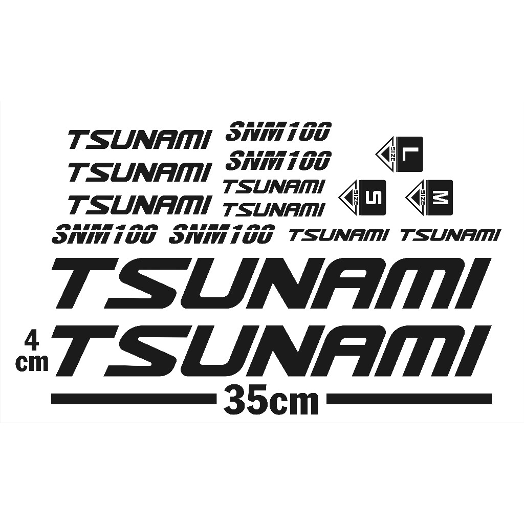 TSUNAMI SNM100 sticker for bicycle frame | Shopee Malaysia