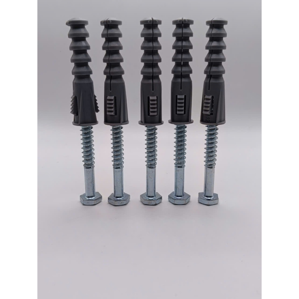 Plastic shelf switch M12x60 (8x80 maple screw + 12x60 plastic expansion ...