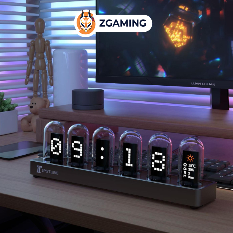 Led Decorative Glass Tube Clock | Led RGB | Controlled by App | Shopee ...