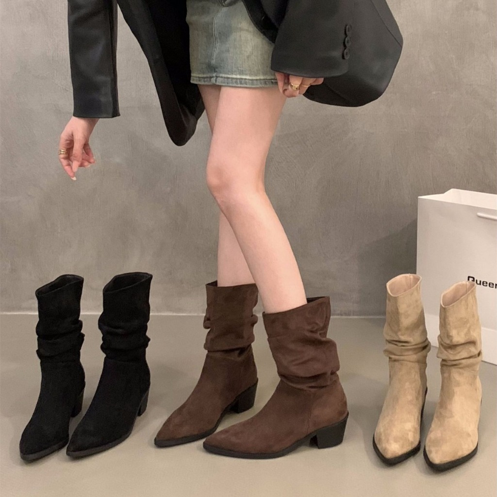 Julyboot Women's Boots - Vintage 6cm Sole Cowboy Boots with Loose Style ...