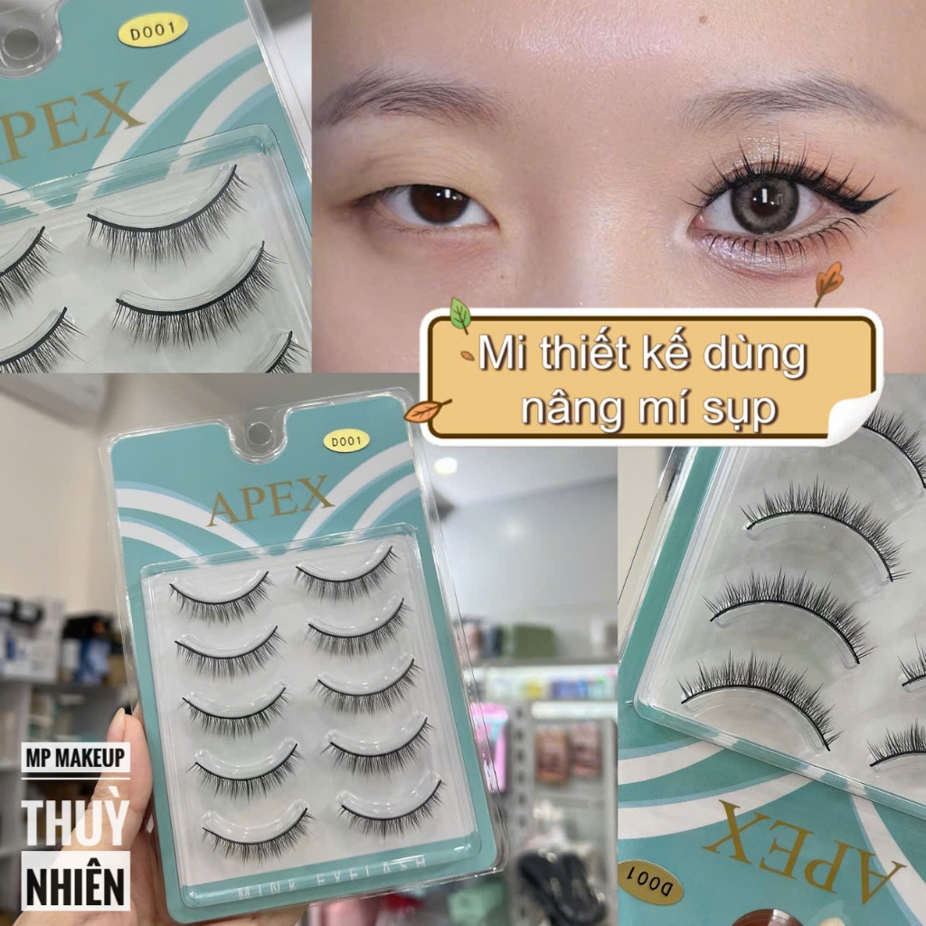 Apex D001 //Black ribbed eyelashes designed for lifting drooping ...