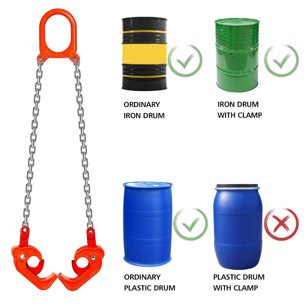 - 1 ton, 500kg drum crane chain set - cargo crane chain sling ...