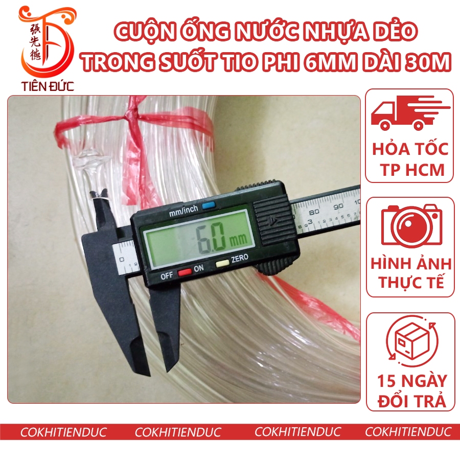 OXY Roll of Tio Phi 6mm Length 30m Transparent Plastic Water Pipe ...