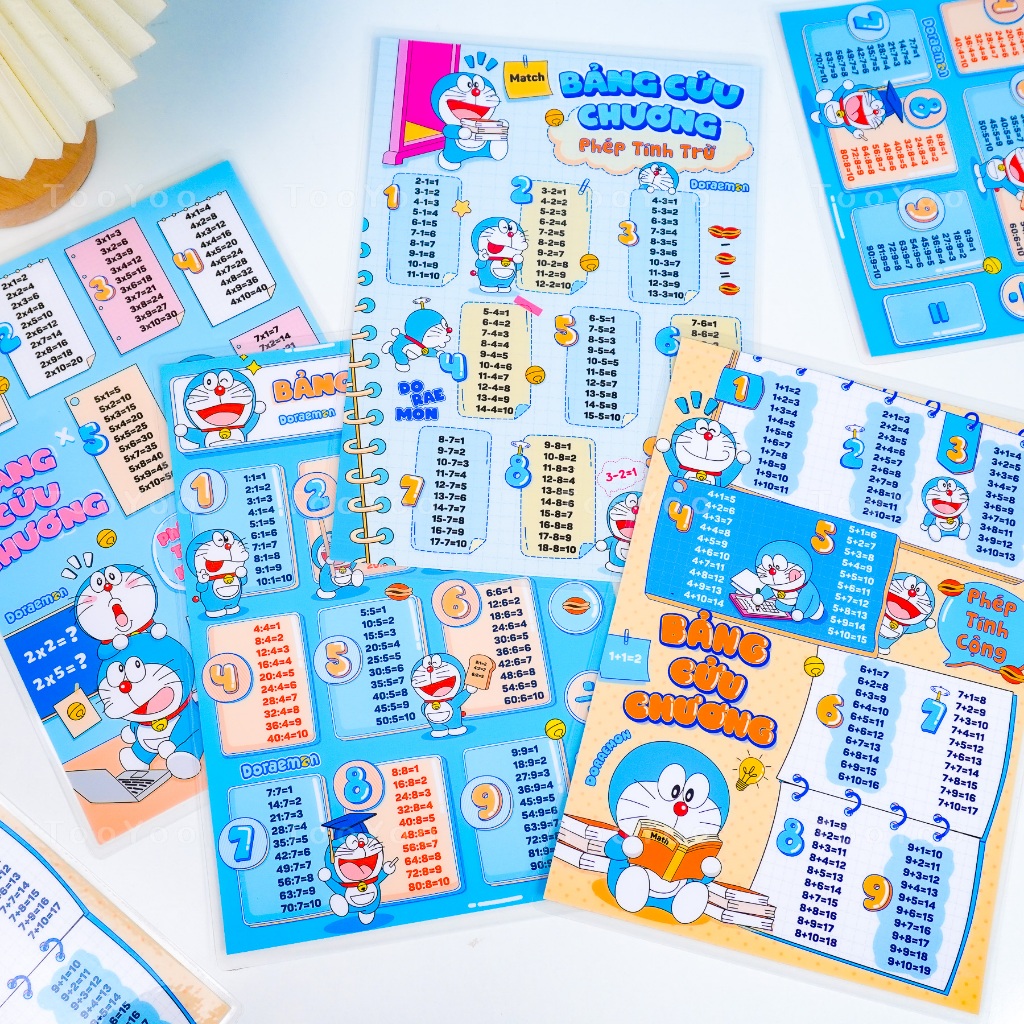 Doraemon multiplication table for Addition, Subtraction, Multiplication ...