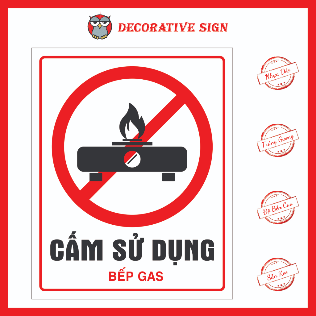 Warning Sign Prohibited Using Gas Stove | Shopee Malaysia