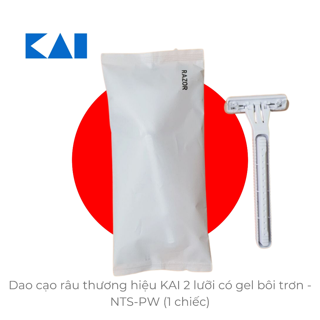 KAI brand 2-blade razor with lubricating gel - NTS-PW (1 pc) | Shopee ...