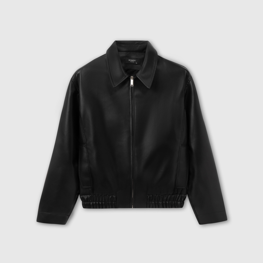 ROWAY men'sJacket Boxy form, PU leather | Elastic leather Leather ...