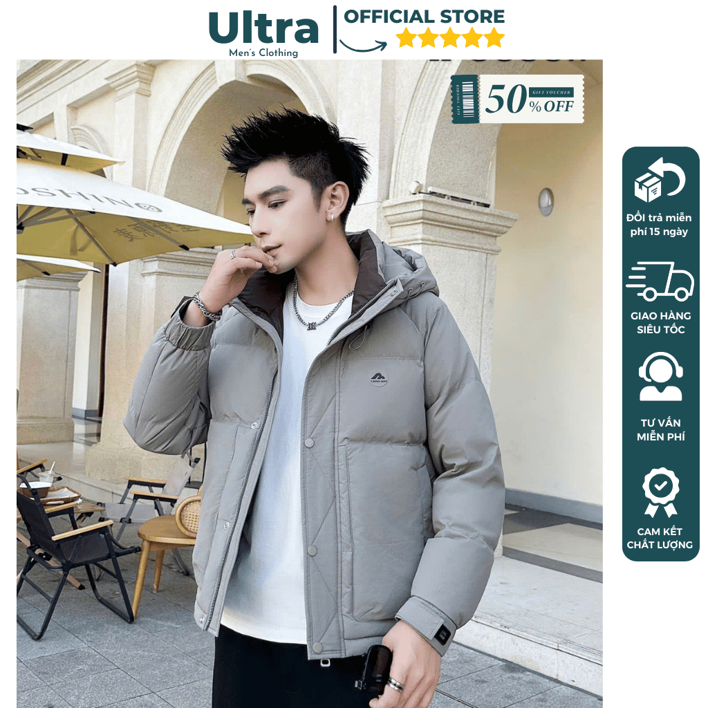 Jacket High quality men's feather float, super warm, beautiful shape ...