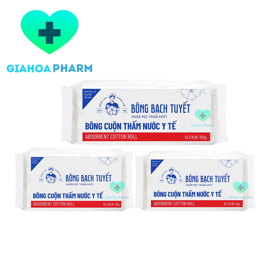 Convenient small package of absorbent medical cotton balls Bach Tuyet ...
