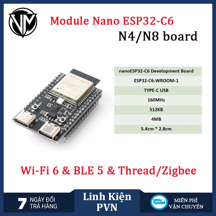 Esp32-c6 Development Circuit - NanoESP32-C6-N4 / N8 WIFI 6 Module ...