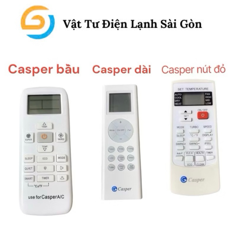 Casper air conditioner Remote control with diverse models / Casper air ...