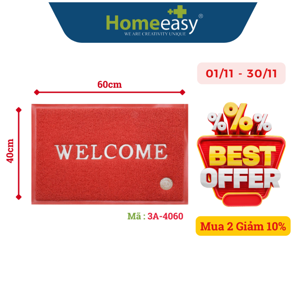 3A Welcome Plastic Mat - Homeeasy | 3A | Water Suction, Super Good ...