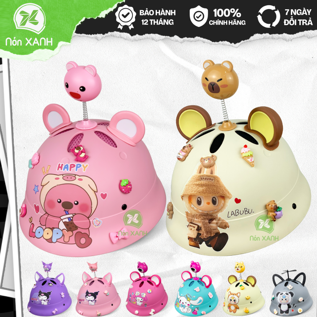 Labubu Capybara round brim helmet, extremely hot for children, genuine ...